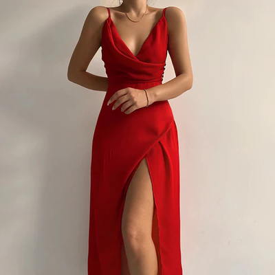 Aurora – Elegante Maxi Jurk met Spaghettibandjes