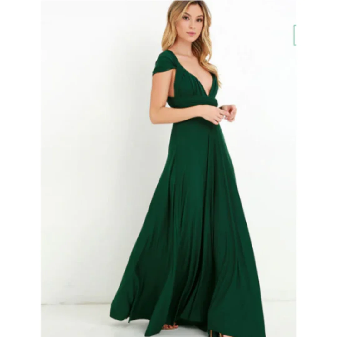 Ayla – Lange Halterjurk met Open Rug