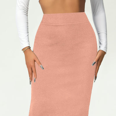 Emma | Plain high-waisted pencil skirt