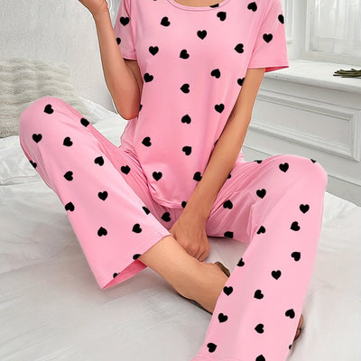 Nina | Hartjesprint dames pyjama set