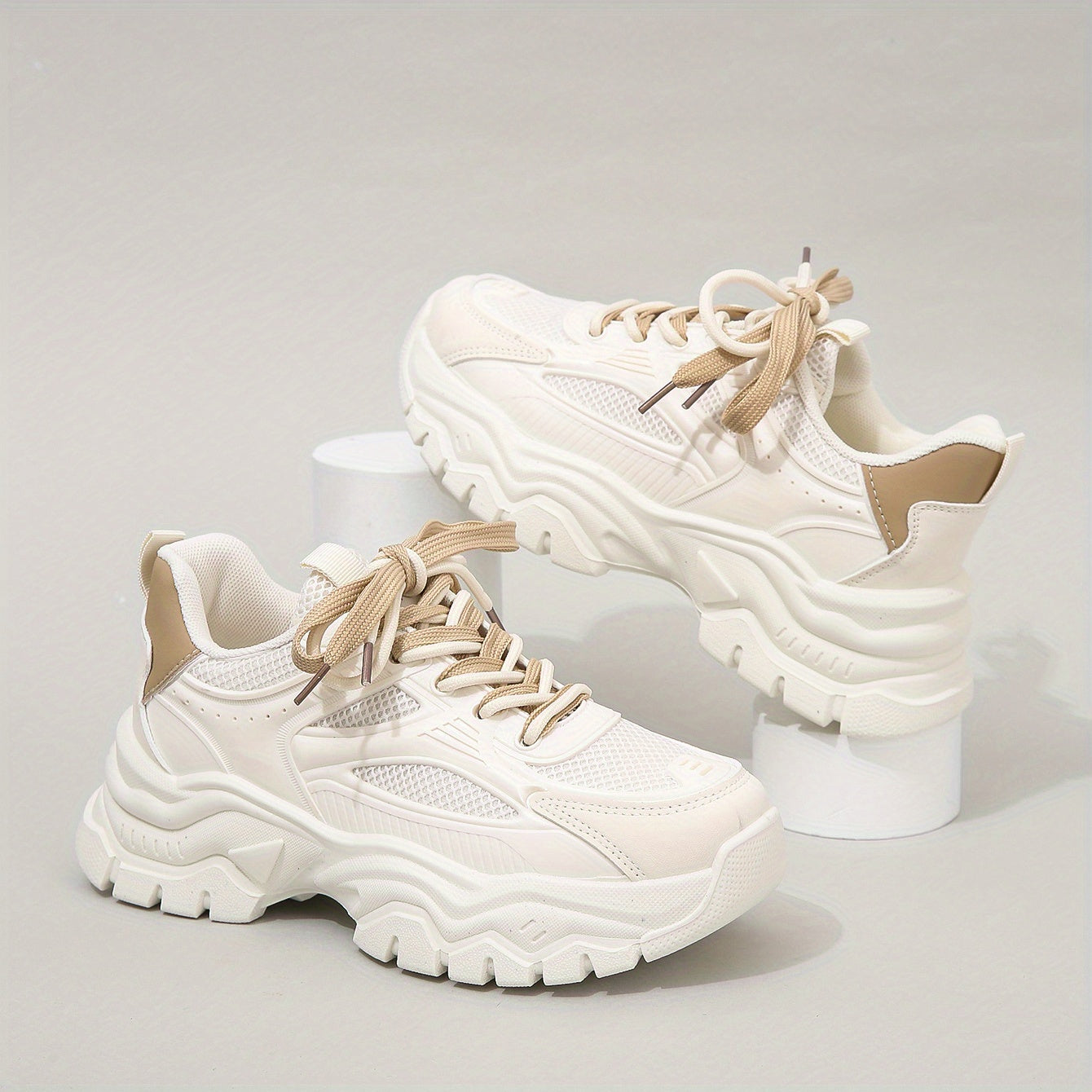 Emma | Comfortabele beige sneakers