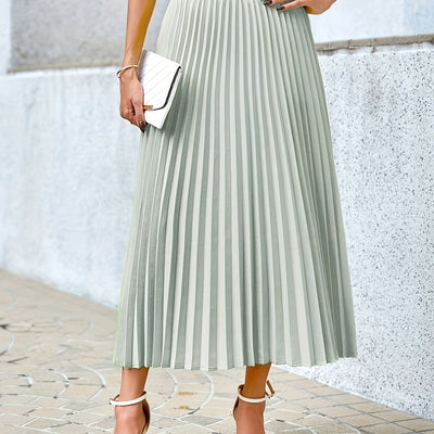 Sophie | Elegante A-lijn midi rok in solide kleur