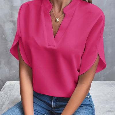 Lotte | Plain blouse with notch
