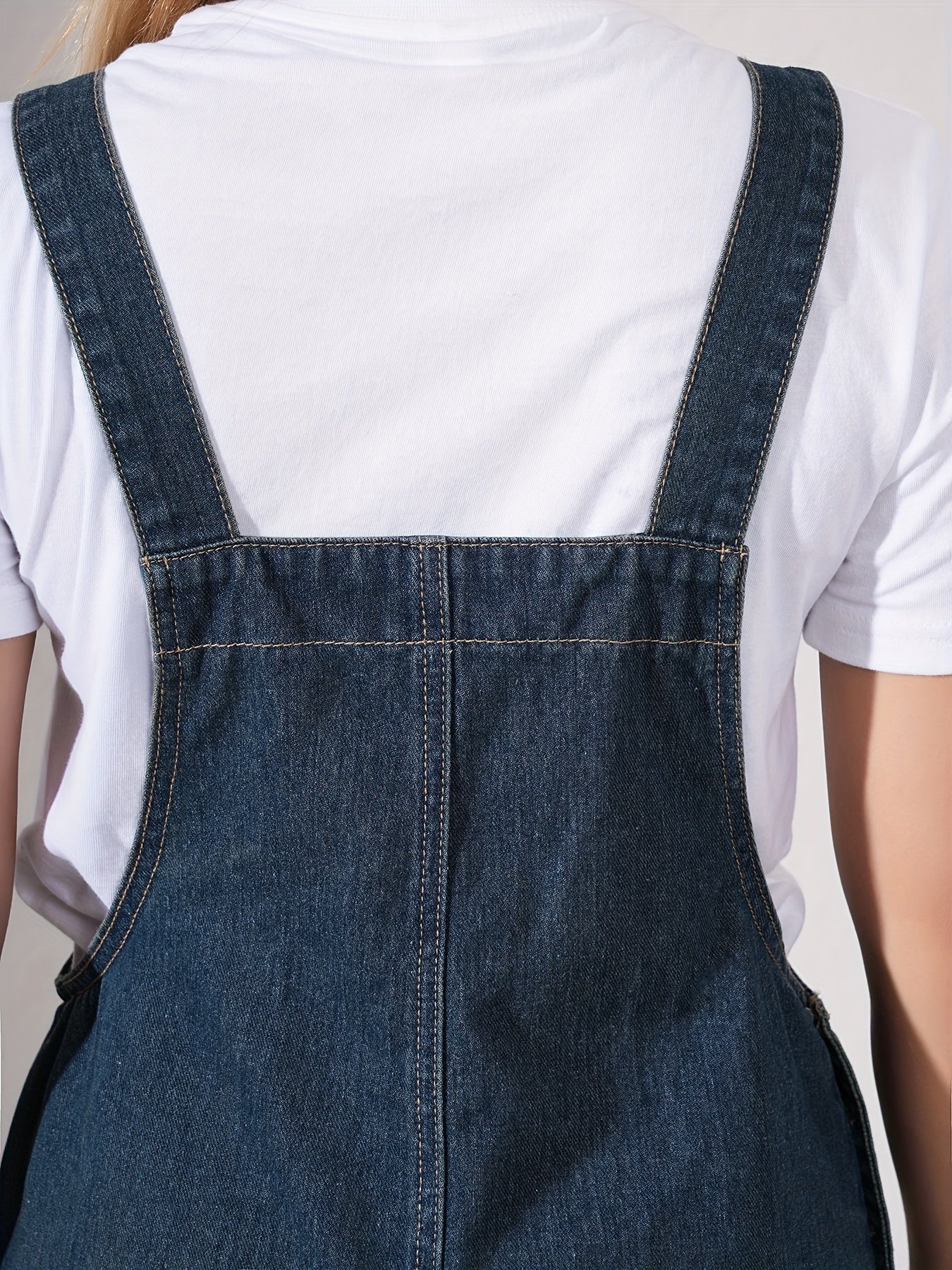 Lotte | Casual denim maxi-jurk met raw hem en verstelbare band