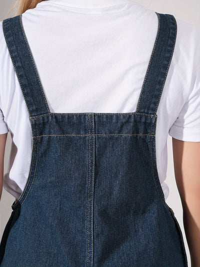 Lotte | Casual denim maxi-jurk met raw hem en verstelbare band