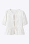 Uma - Chic Effen Vetersluiting Dames Korte Mouwen Shirt