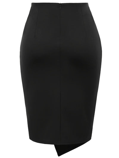 Emma | Sturdy skirt with a twisted front and wrap hem