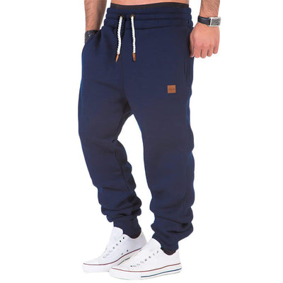 Max Comfort | Effen heren trainingsbroek met koord en elastiek in de taille
