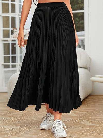 Lotte | Pleated plain loose skirt