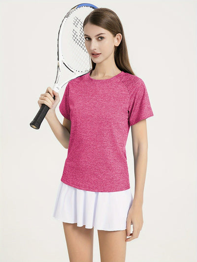 Eva | Quick-drying and stretchy casual running shirt with a round neck and short sleeves