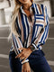 Isabeau - Striped Button-Up Blouse