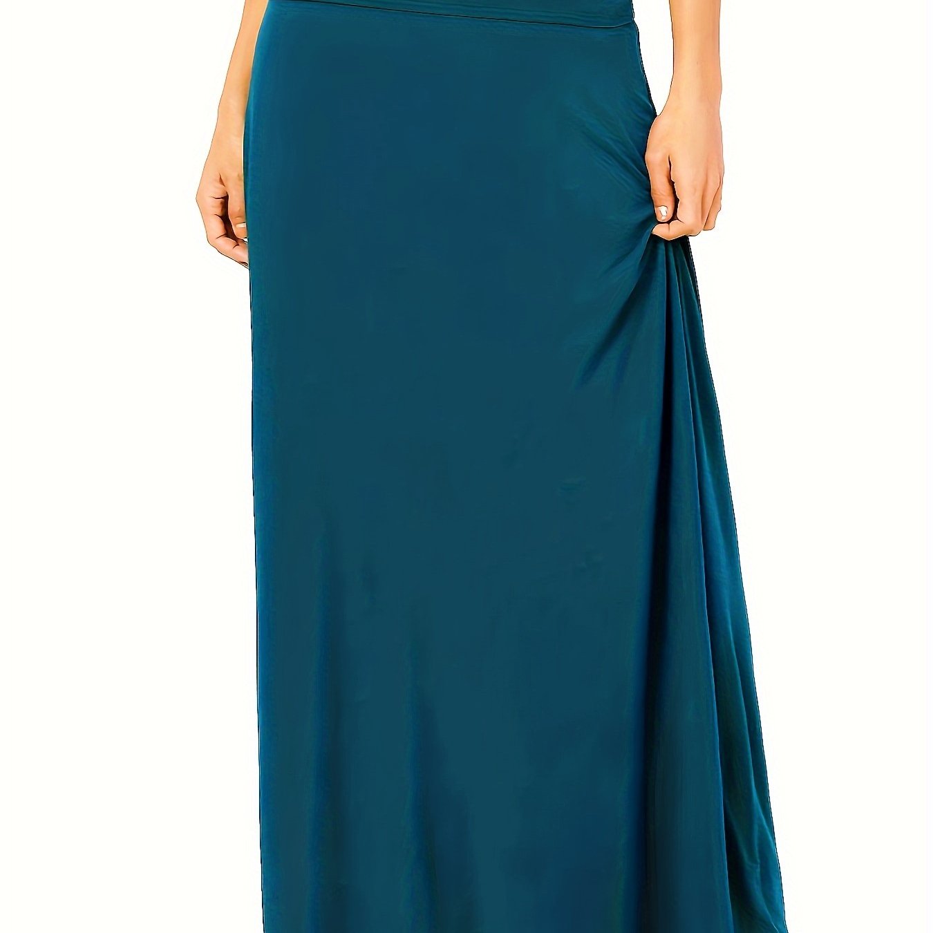 Evelien | Plain maxi skirt with high waist