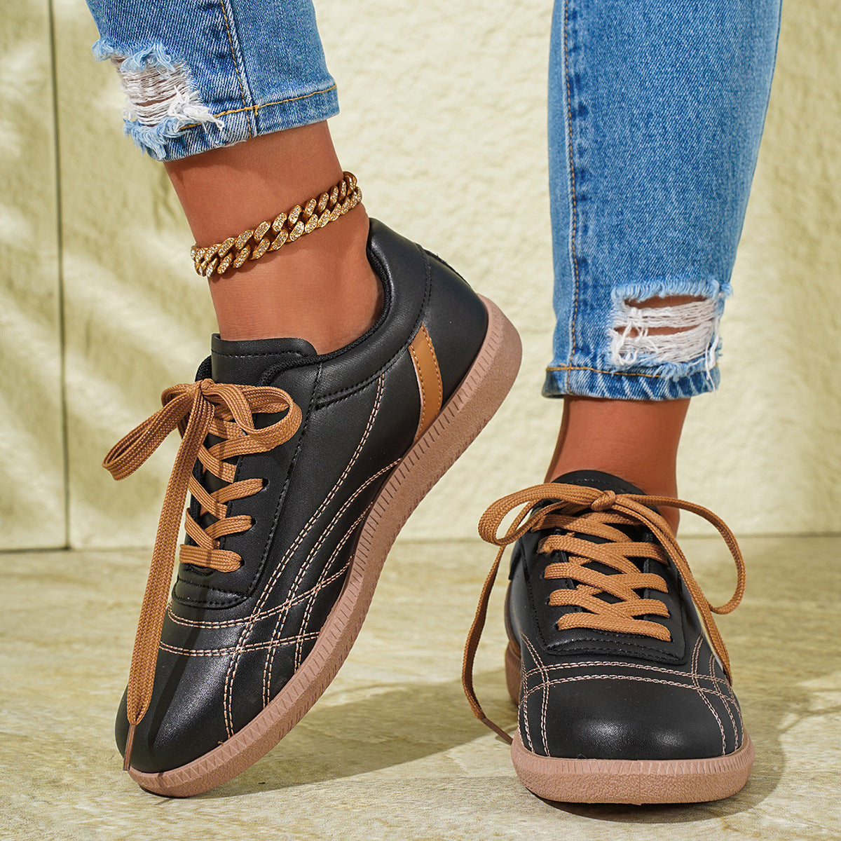 Dsjala - Retro Lace-up Shoes