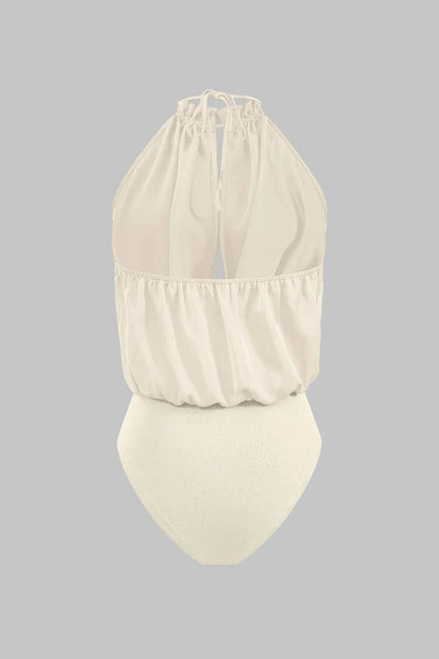 Cordelia - Elegant Satin Rugloze Dames Bodysuit