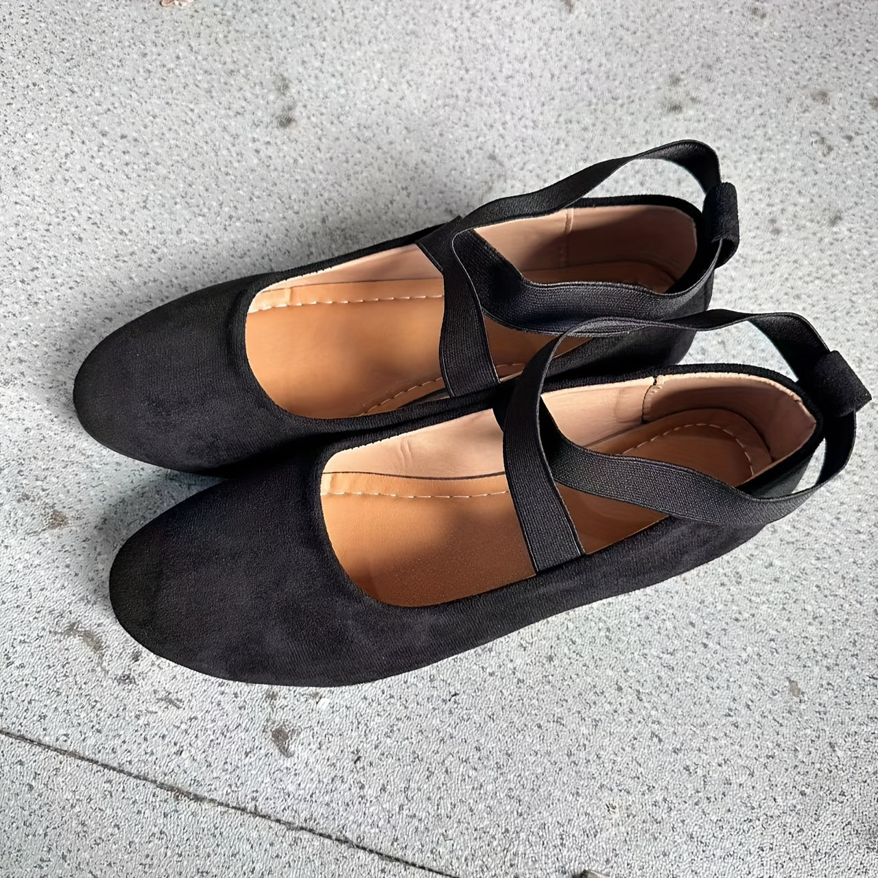 Luna | Plain women's ballet flats in breathable velvet