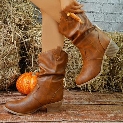 Vera | Chunky cowboylaarzen met hak