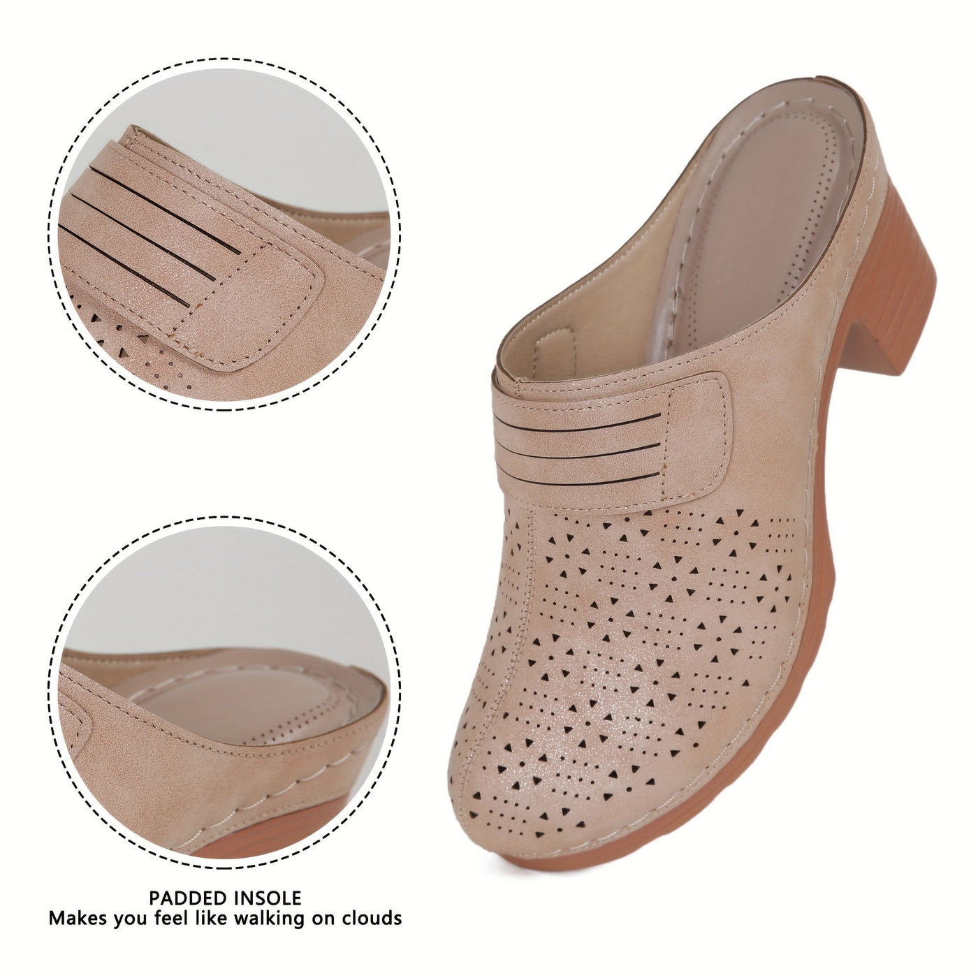 Nina | Dames sandalen met dikke hak