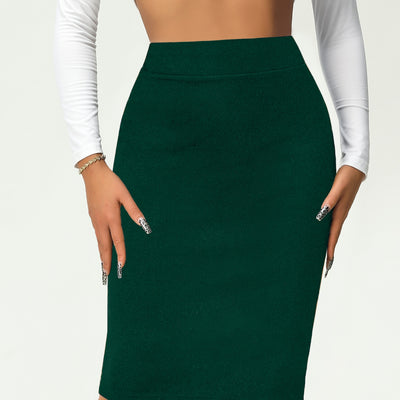 Emma | Plain high-waisted pencil skirt