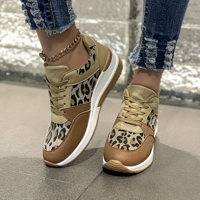 Nina | Women's sneakers with leopard print