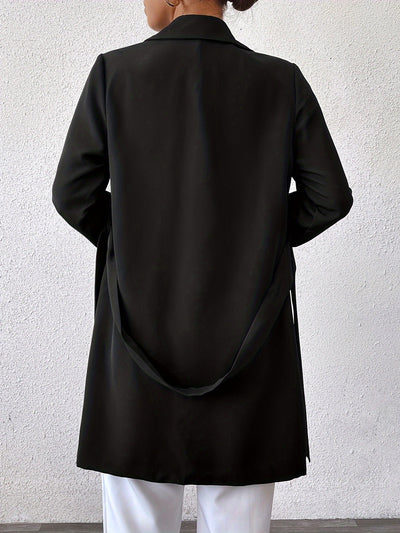 Femke | Double-sided reversible coat with tie belt