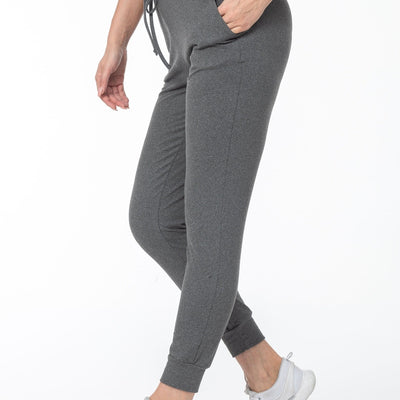 Emma | Comfortabele zwarte sportieve damesbroek met hoge taille