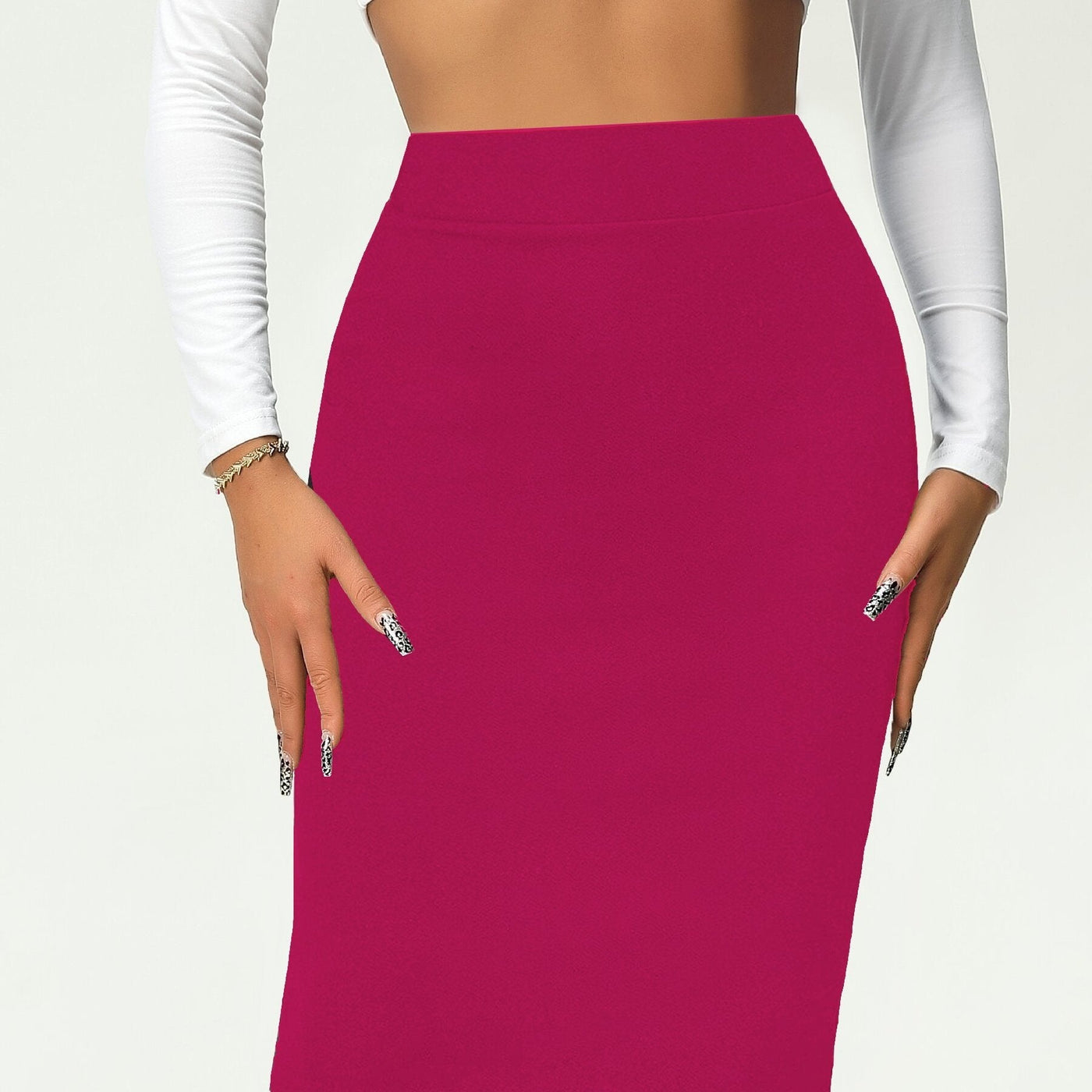 Emma | Plain high-waisted pencil skirt