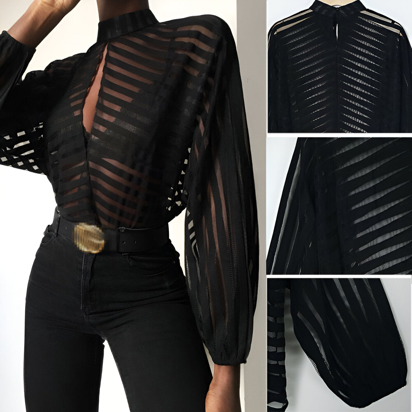 Cosette - Verleidelijke Mesh Blouse