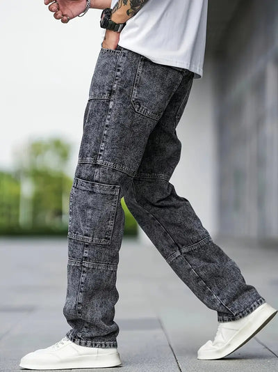 Casual cargojeans voor heren met grote zakken