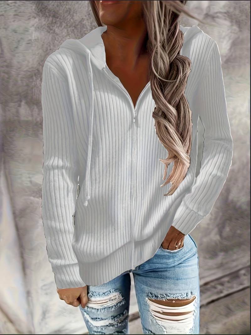 Sophie | Gebreid vest met capuchon