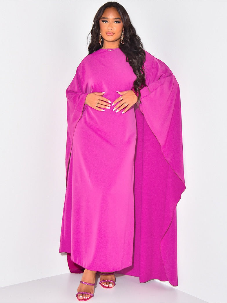 Stephanie - elegante maxi jurk met vleermuismouwen
