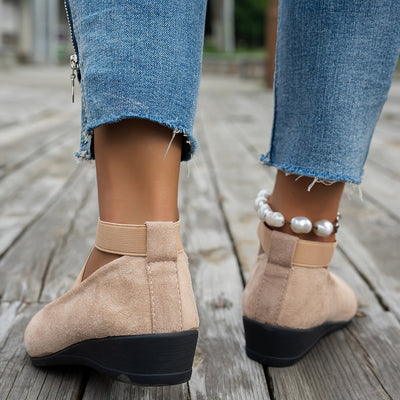 Luna | Plain women's ballet flats in breathable velvet