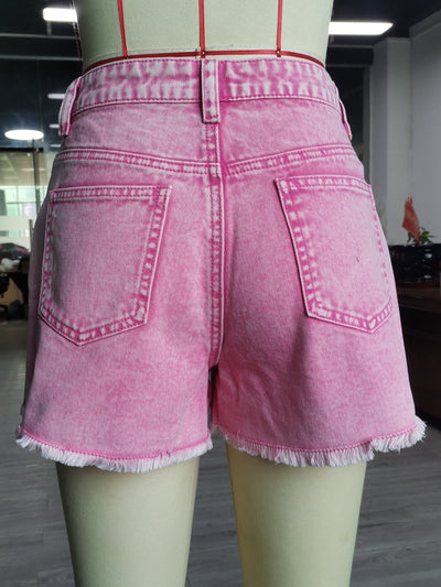 Lotte | White jeans with an unfinished hem and a high waist