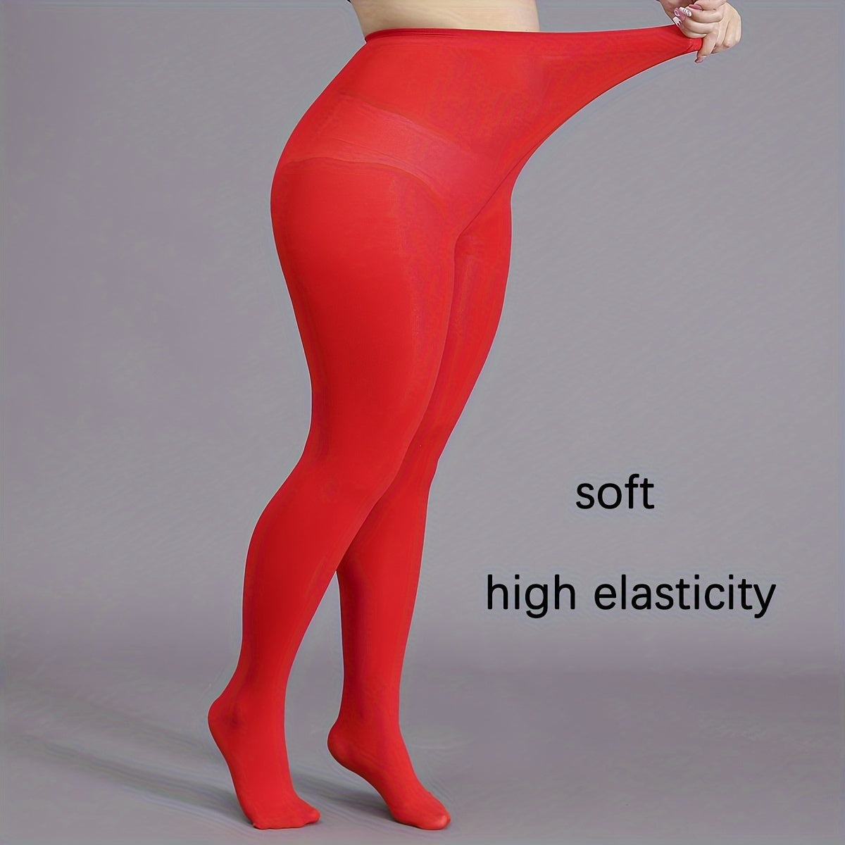 Fleur | Casual pantyhose in large sizes, 80D elastic and ultra-soft