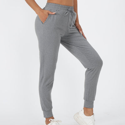 Eva | Effen kleur casual hardloopbroek met zak