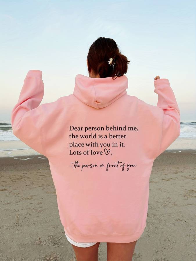 Milan - Oversized hoodie met quote op de rug