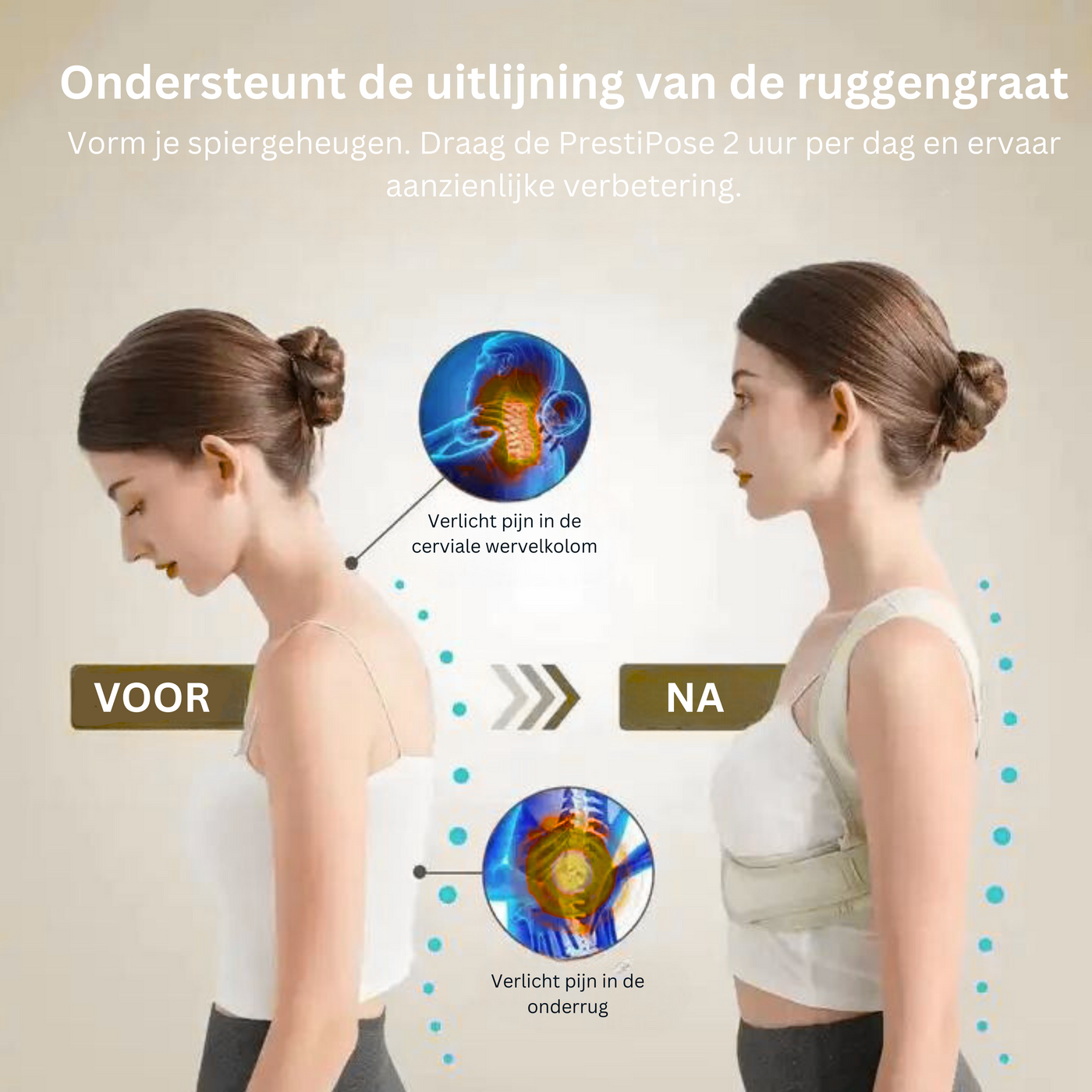 Onzichtbare houdingscorrector voor een perfecte, pijnvrije houding