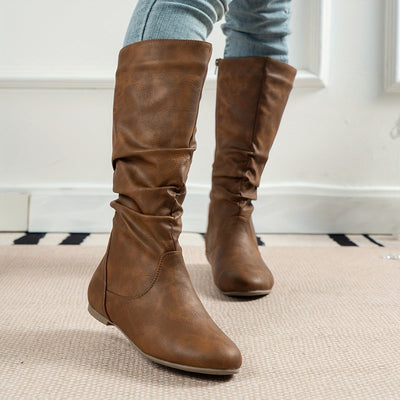 Nina | Retro women's riding boots with zipper