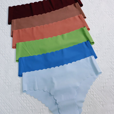 Lotte | 6-piece plain briefs with a scalloped edge