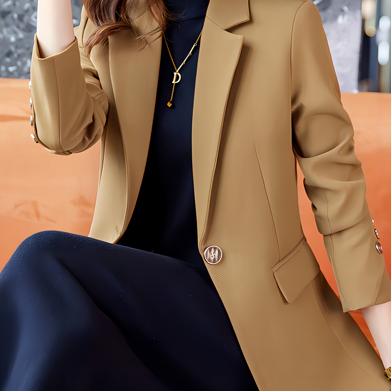 Lotte | Elegant blazer with a fitted collar and buttons