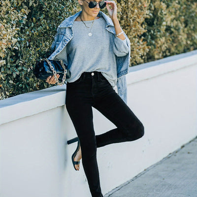 Nina | Casual zwarte skinny jeans