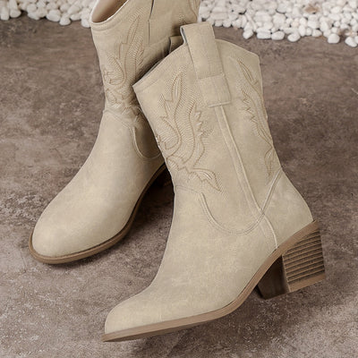 Lotte | Solid color chunky heel boots