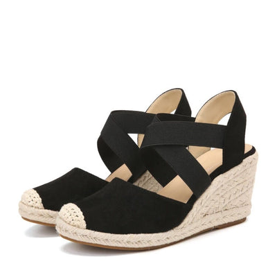 Nina | Dames espadrilles met sleehak