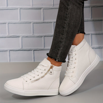 Sophie | Effen casual sneakers met rits