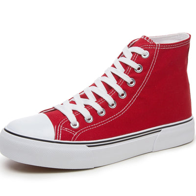 Amber | Hoge canvas sneakers met veters