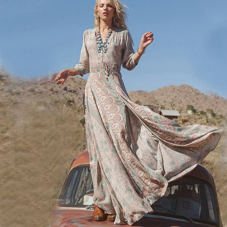 Azaria - Bohemian Paisley Maxi Jurk