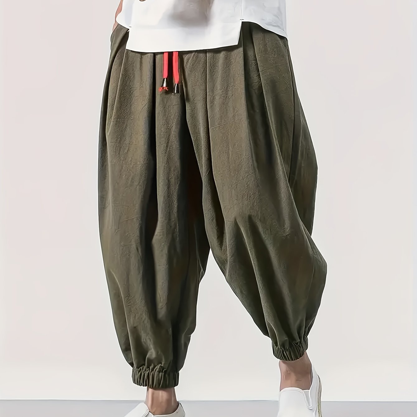 Lucas | Casual wide beach pants with drawstring
