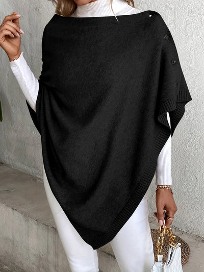 Eva | Plain knitted cape
