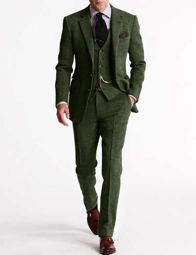 Tweed heren smokings, driedelig en klassiek