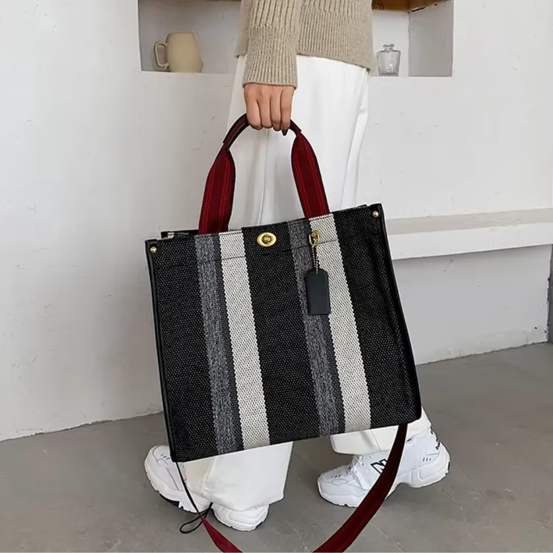 Ivy - Striped Tote Bag for Women - Stylish &amp; Versatile 