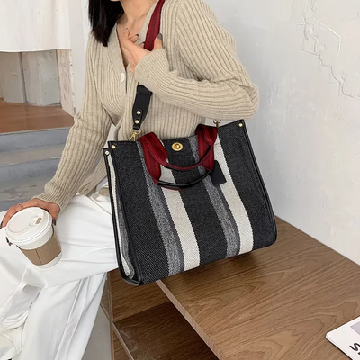 Ivy - Striped Tote Bag for Women - Stylish &amp; Versatile 